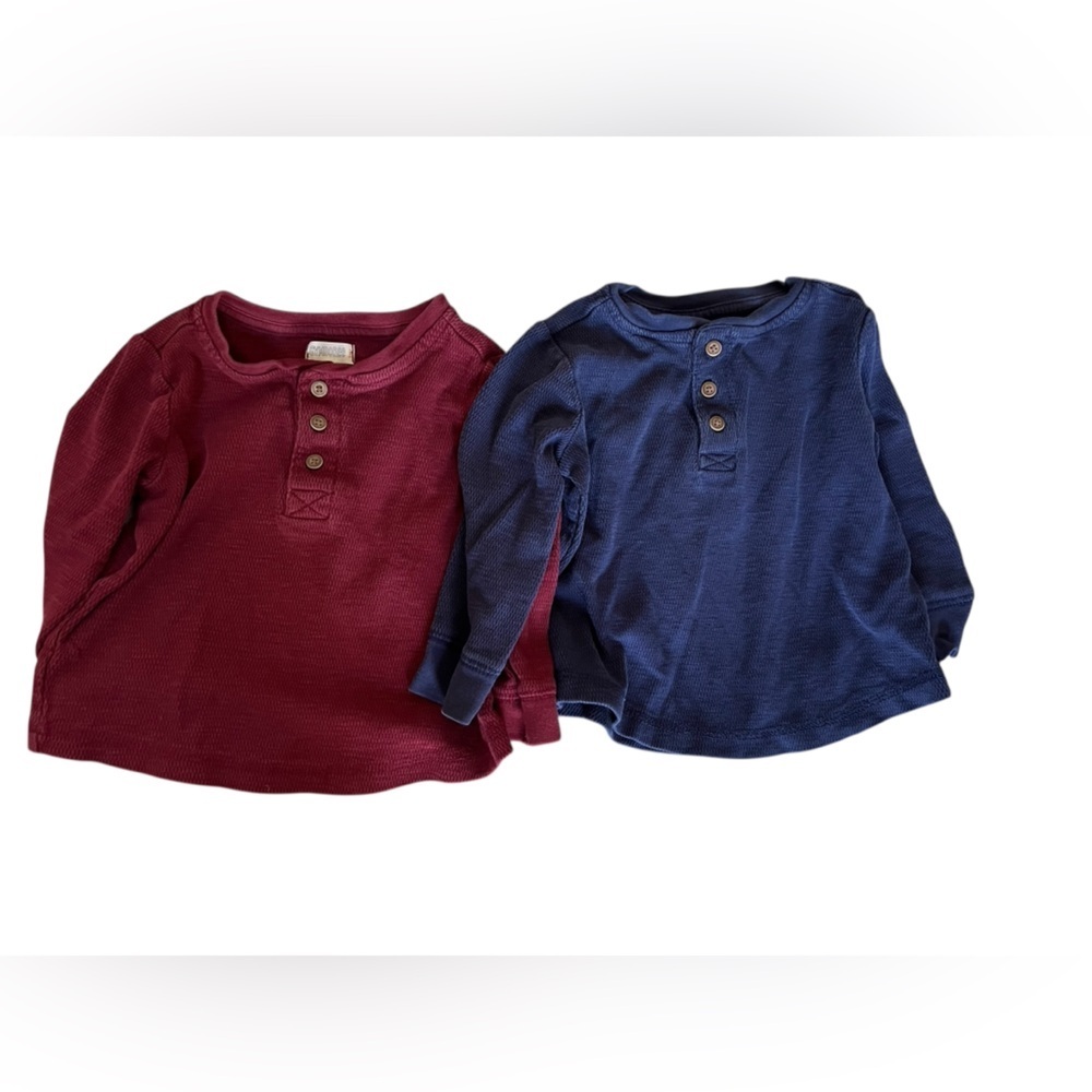 Gymboree Burgundy and Navy Button-Up Shirts